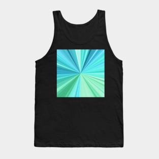 Burst of Blue and Green Tank Top